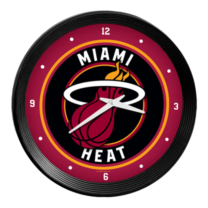 Miami Heat Ribbed Wall Clock
