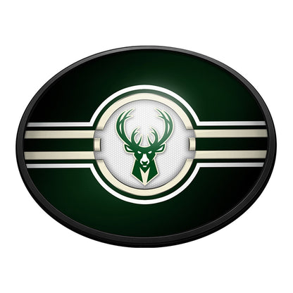 Milwaukee Bucks Slimline Oval Lighted Wall Sign