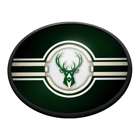 Milwaukee Bucks Slimline Oval Lighted Wall Sign