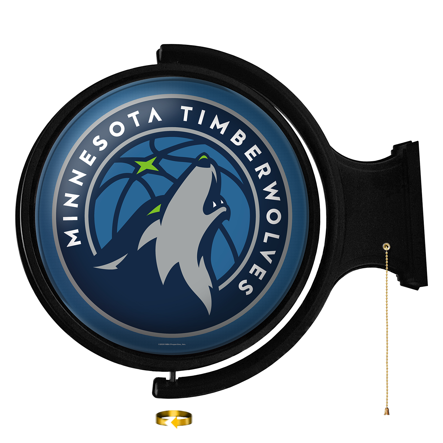 Minnesota Timberwolves Round Rotating Wall Sign