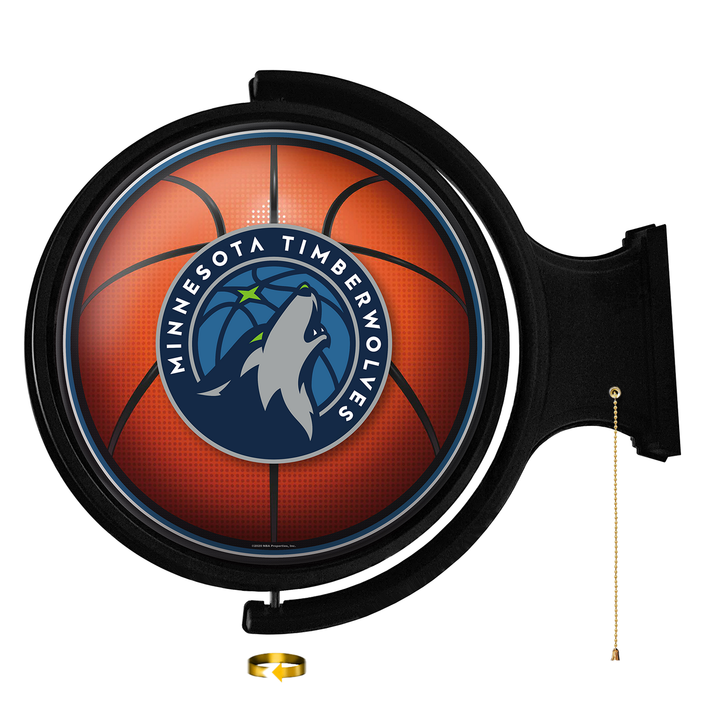 Minnesota Timberwolves Round Basketball Rotating Wall Sign
