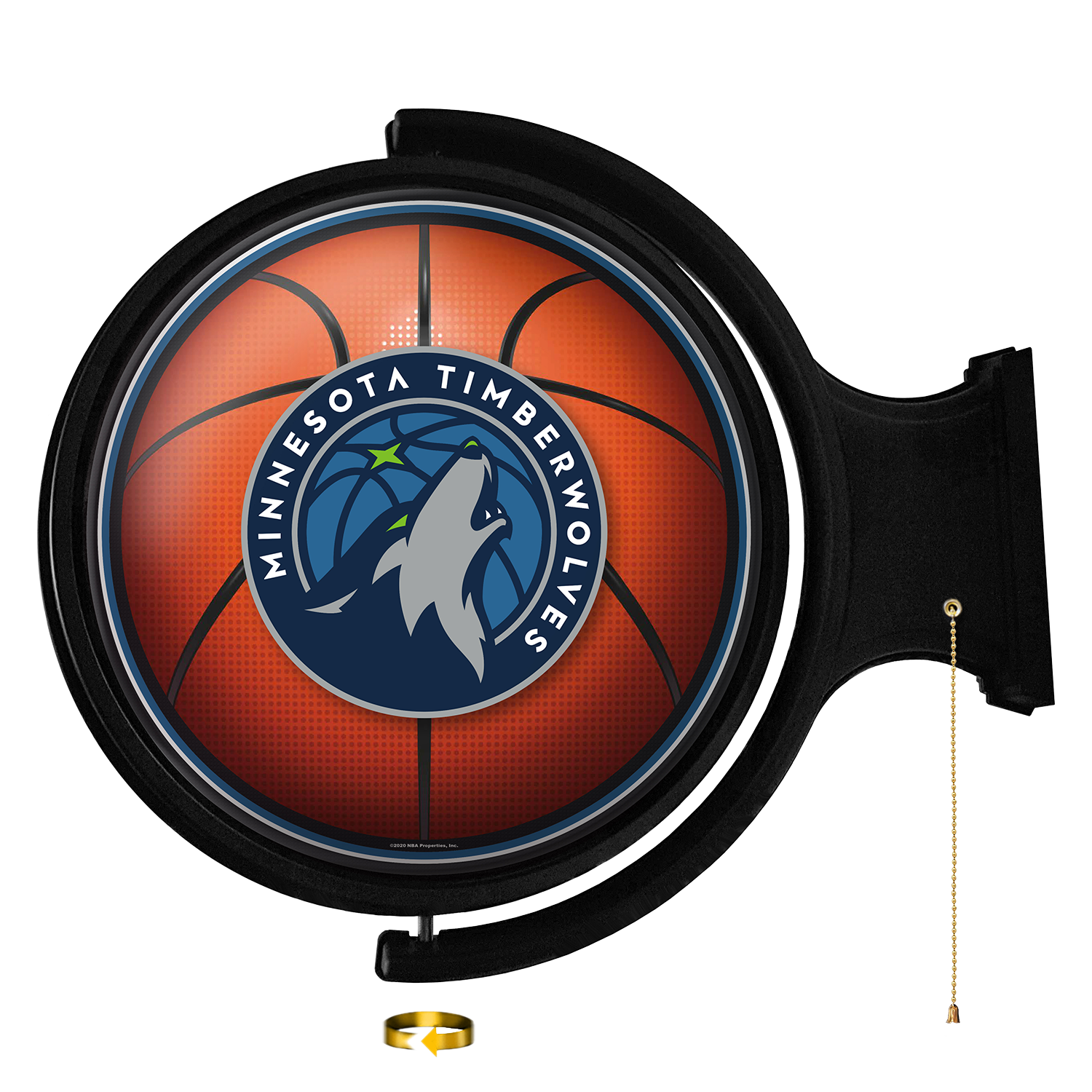 Minnesota Timberwolves Round Basketball Rotating Wall Sign