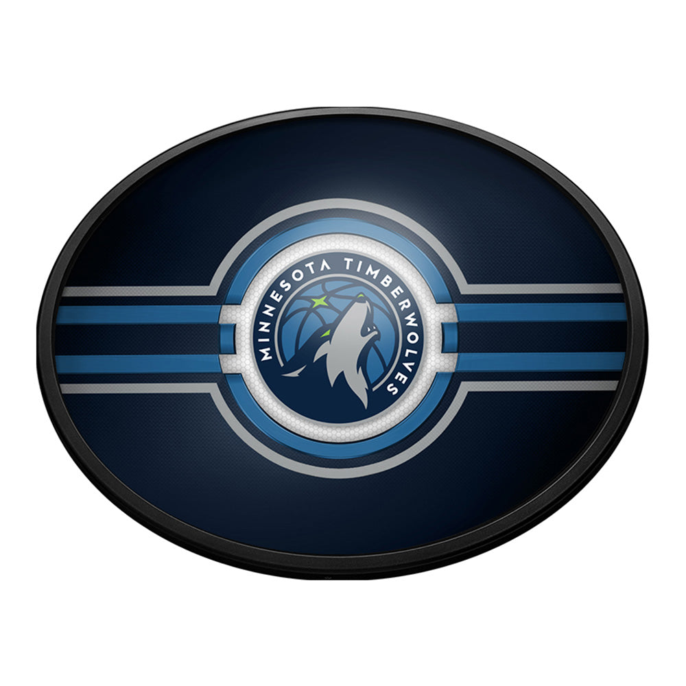Minnesota Timberwolves Slimline Oval Lighted Wall Sign
