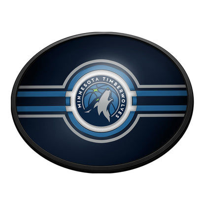 Minnesota Timberwolves Slimline Oval Lighted Wall Sign