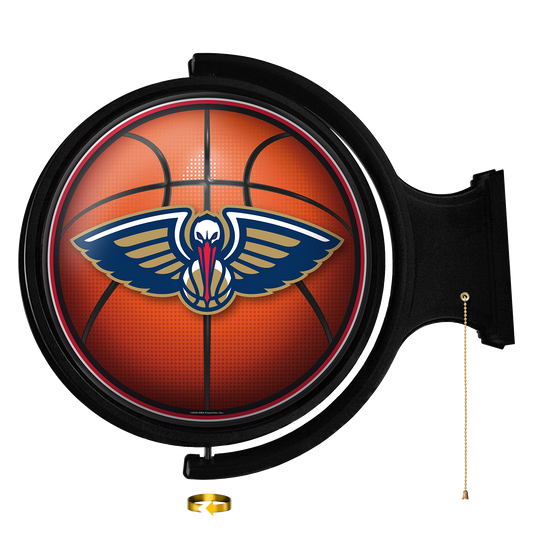 New Orleans Pelicans Round Basketball Rotating Wall Sign