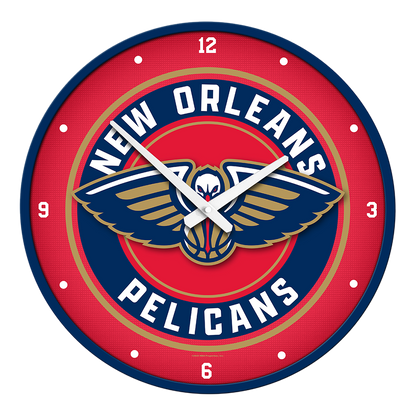 New Orleans Pelicans Round Wall Clock