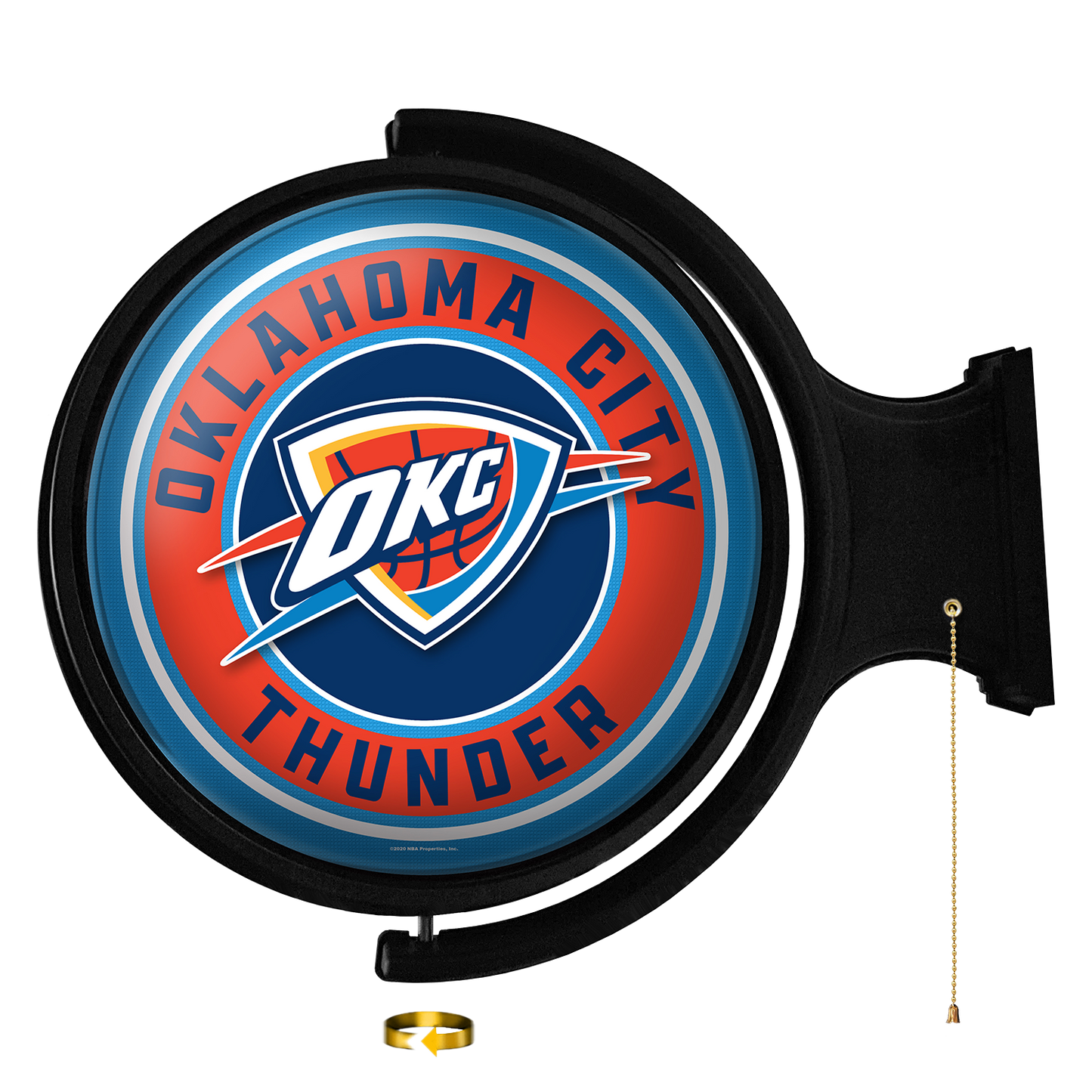 Oklahoma City Thunder Round Rotating Wall Sign