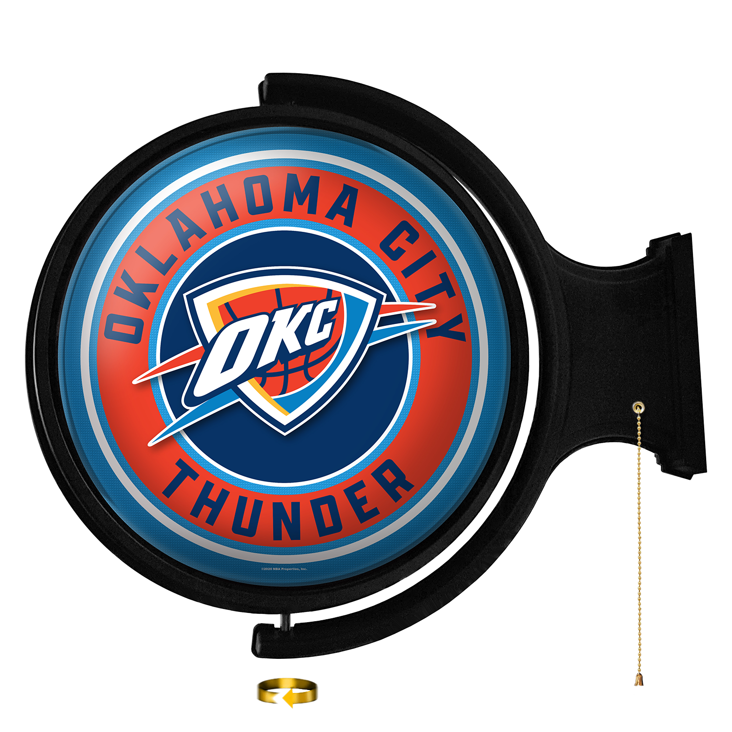 Oklahoma City Thunder Round Rotating Wall Sign