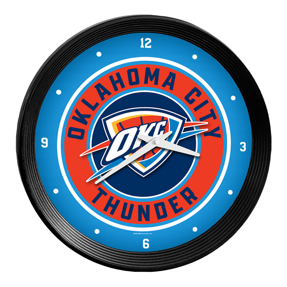 Oklahoma City Thunder Ribbed Wall Clock