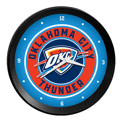 Oklahoma City Thunder Ribbed Wall Clock