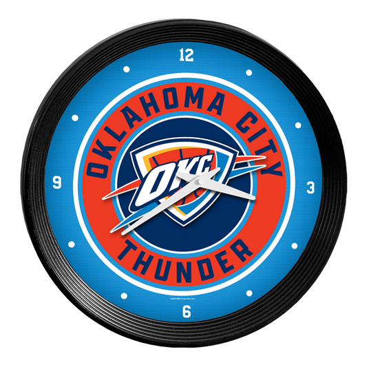 Oklahoma City Thunder Ribbed Wall Clock