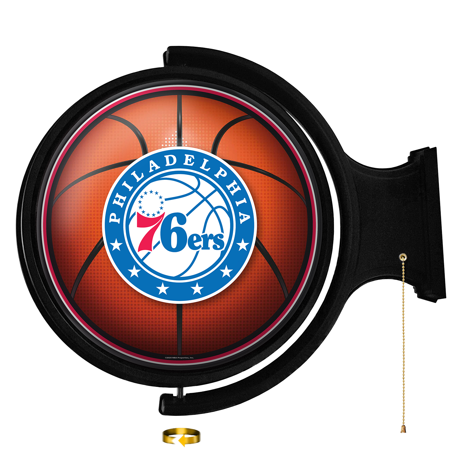 Philadelphia 76ers Round Basketball Rotating Wall Sign