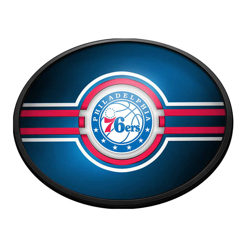 Philadelphia 76ers Slimline Oval Lighted Wall Sign
