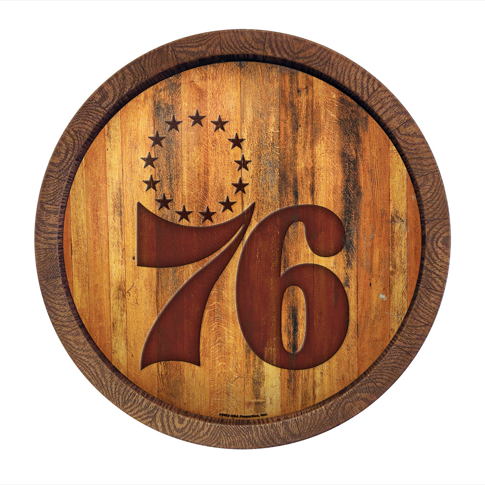 Philadelphia 76ers Branded Barrel Top Sign