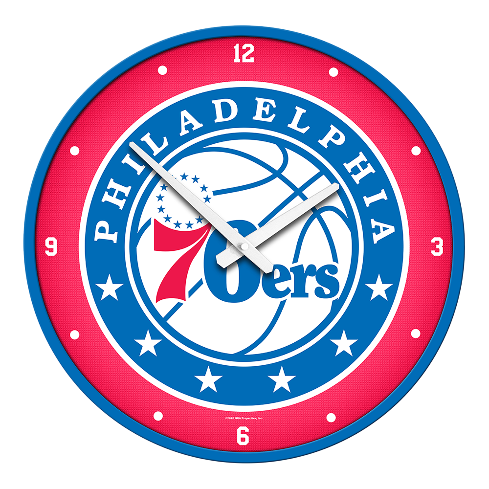 Philadelphia 76ers Round Wall Clock