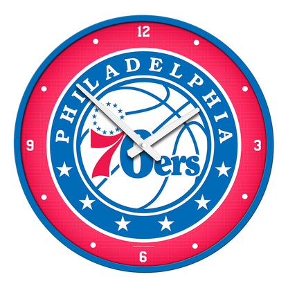 Philadelphia 76ers Round Wall Clock