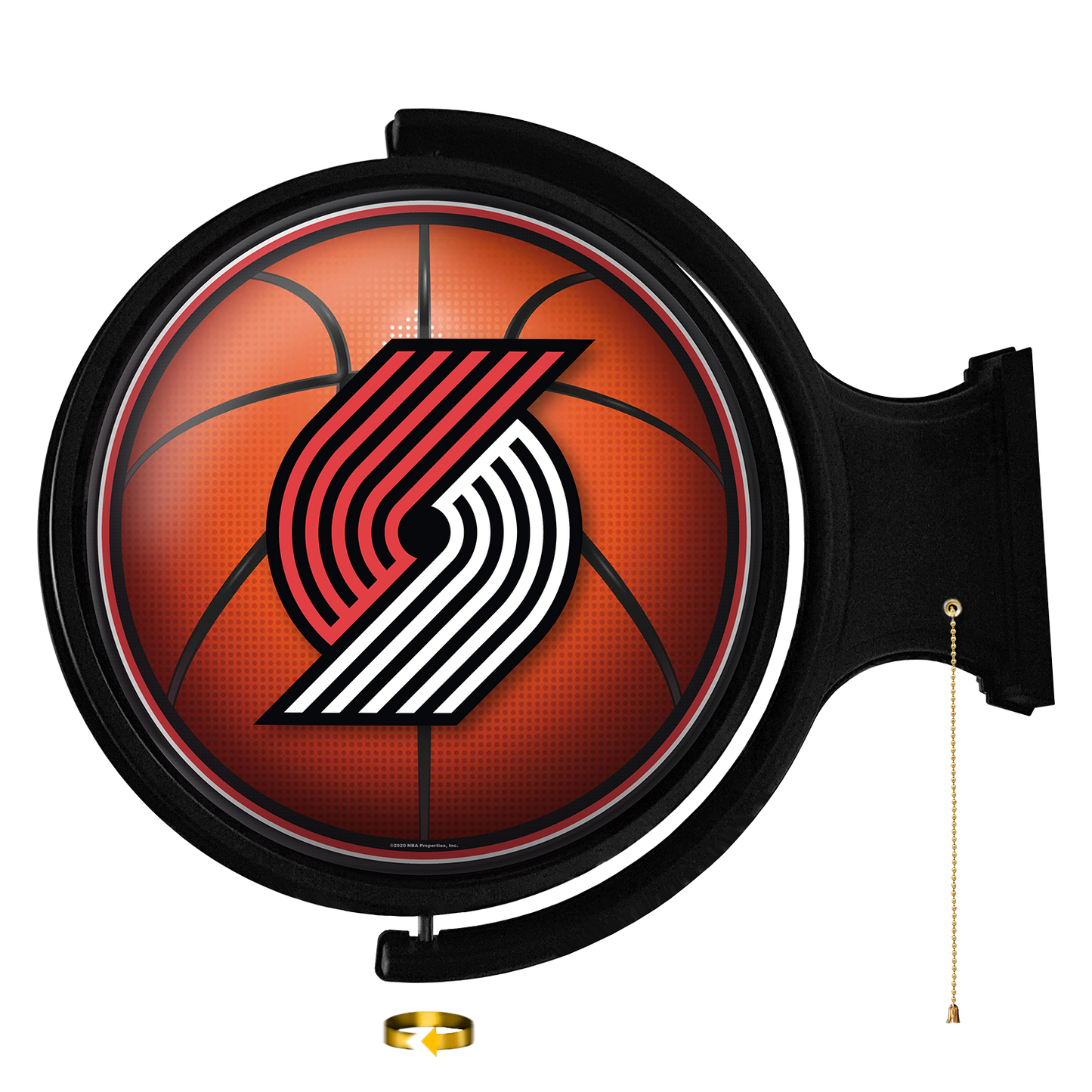 Portland Trail Blazers Round Basketball Rotating Wall Sign