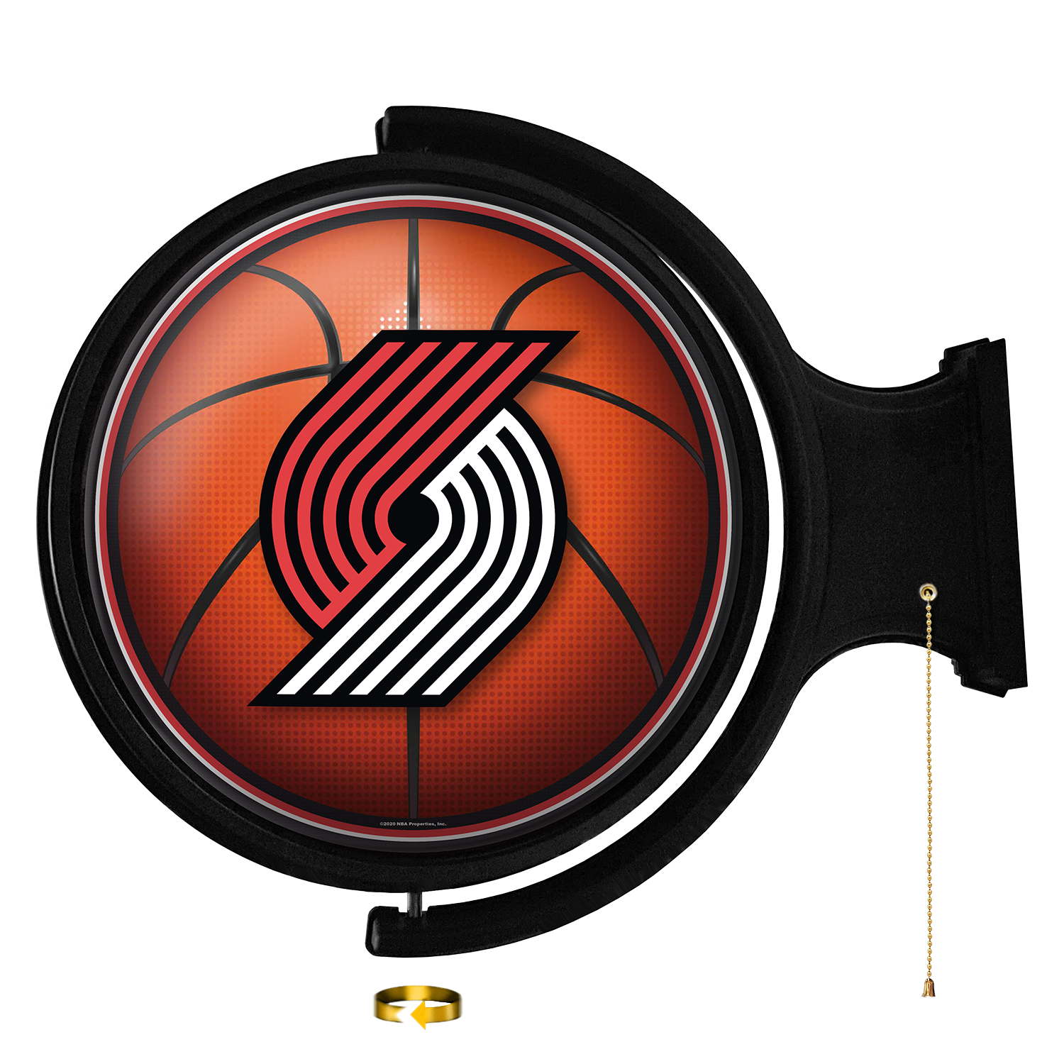 Portland Trail Blazers Round Basketball Rotating Wall Sign