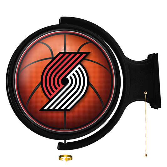 Portland Trail Blazers Round Basketball Rotating Wall Sign
