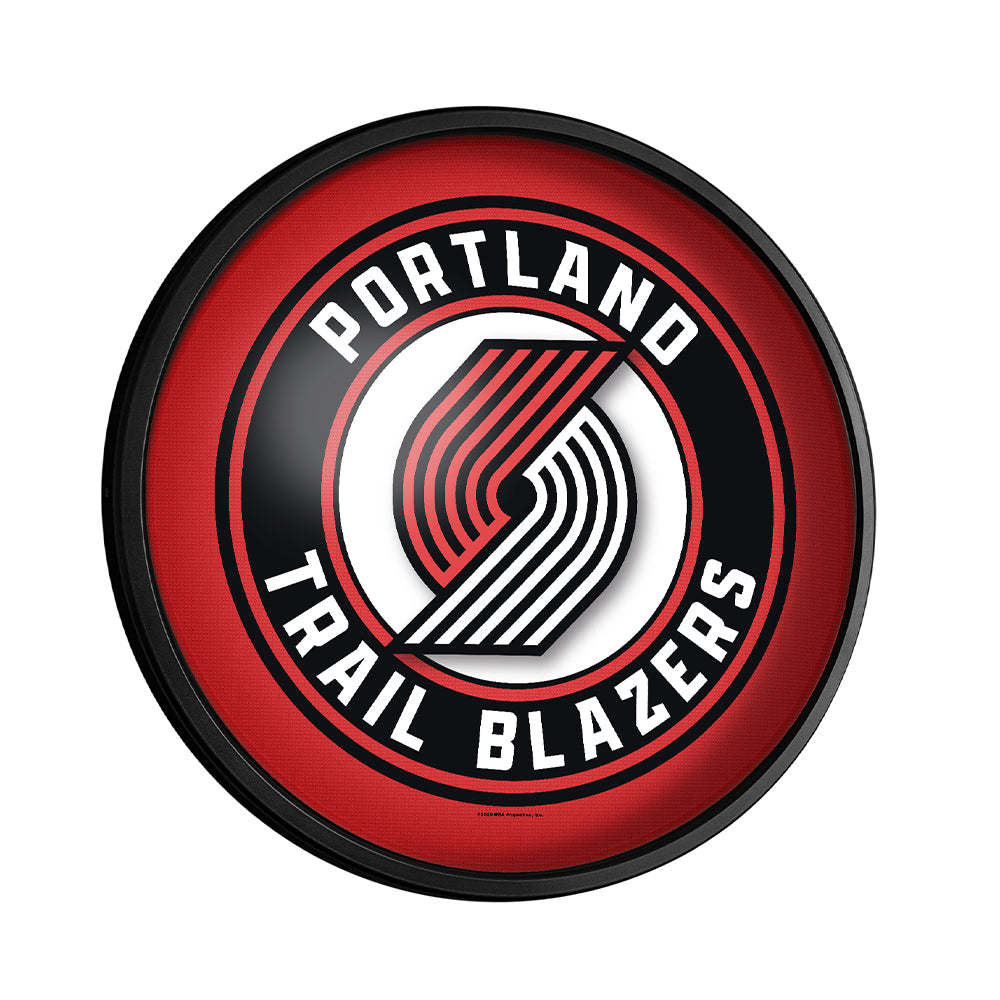 Portland Trail Blazers Slimline Round Lighted Wall Sign