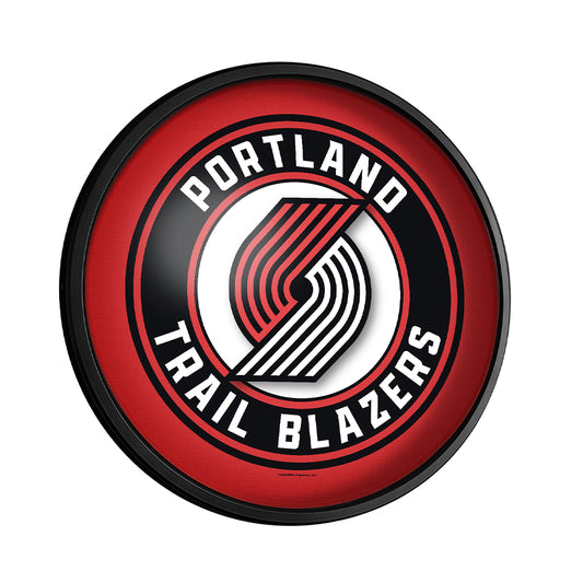 Portland Trail Blazers Slimline Round Lighted Wall Sign