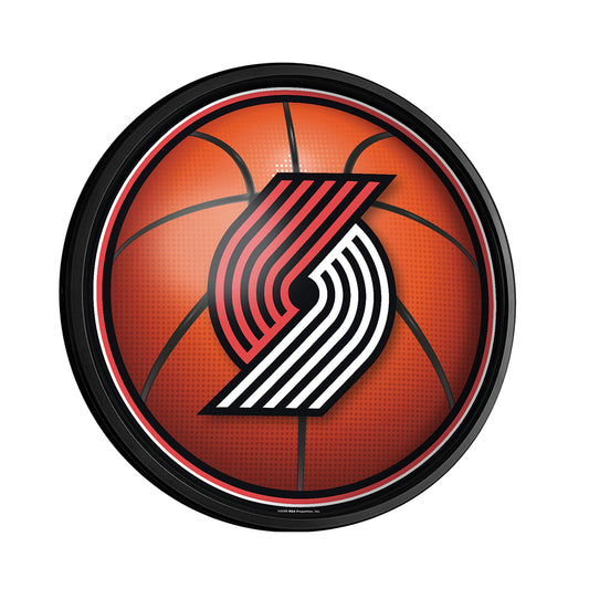 Portland Trail Blazers Basketball Slimline Round Lighted Wall Sign