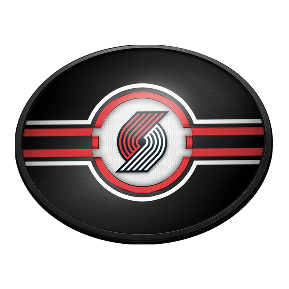 Portland Trail Blazers Slimline Oval Lighted Wall Sign