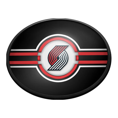 Portland Trail Blazers Slimline Oval Lighted Wall Sign