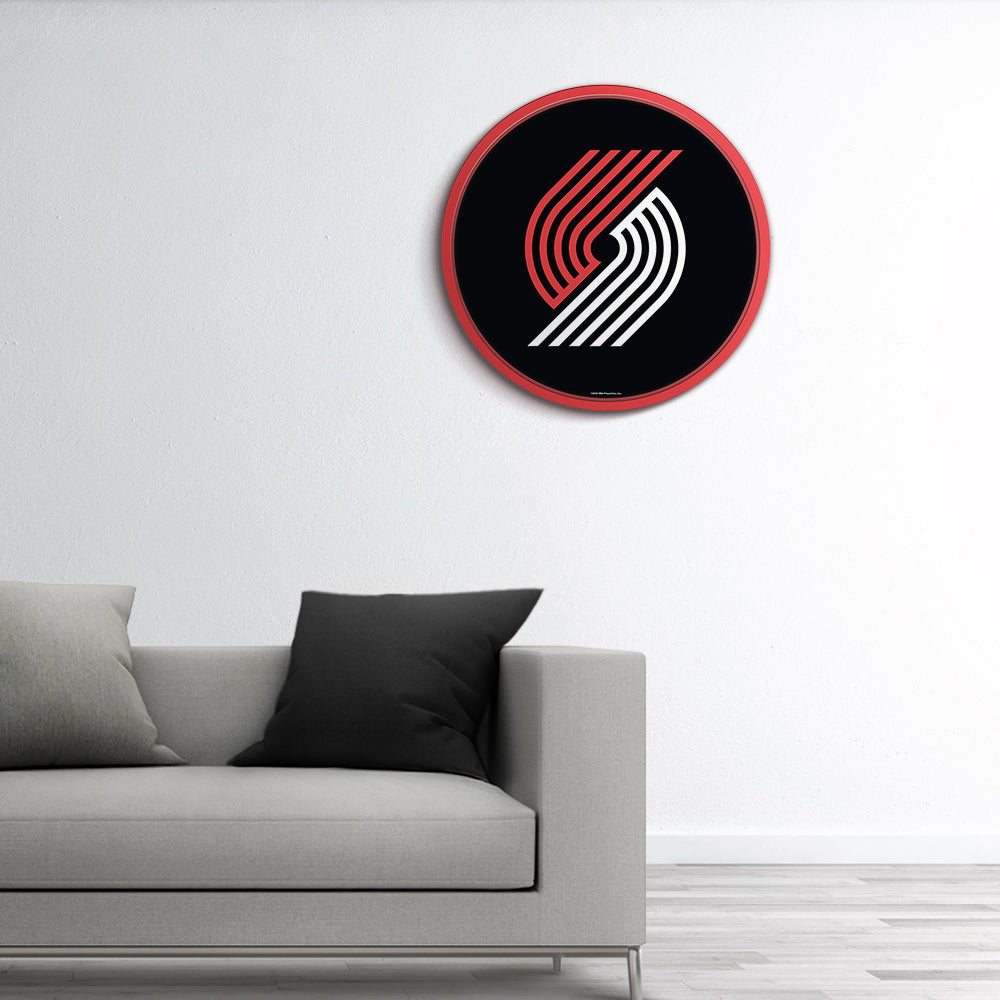 Portland Trail Blazers Modern Disc Wall Sign Room View