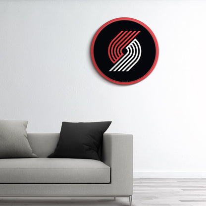 Portland Trail Blazers Modern Disc Wall Sign Room View