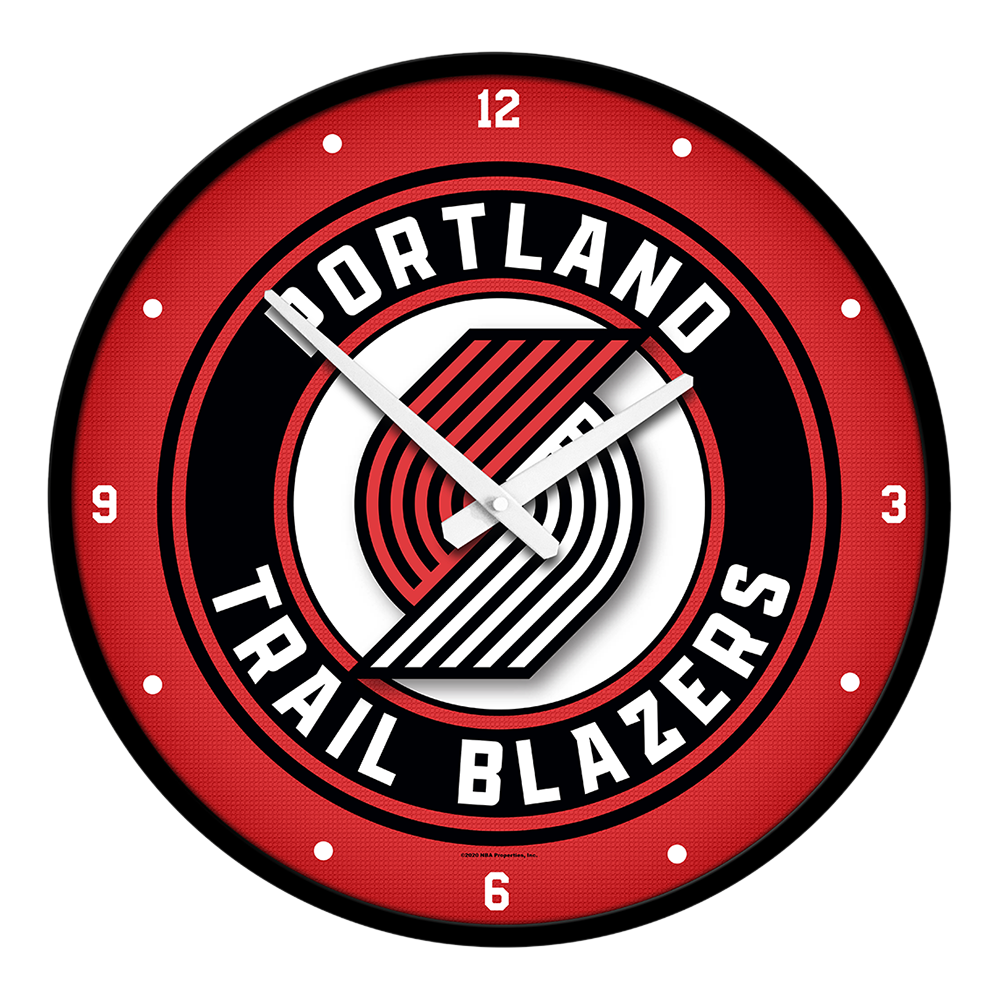 Portland Trail Blazers Round Wall Clock