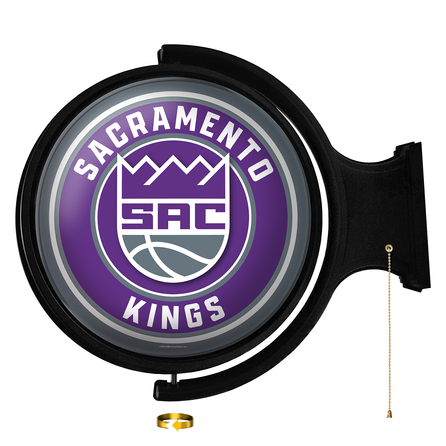 Sacramento Kings Round Rotating Wall Sign
