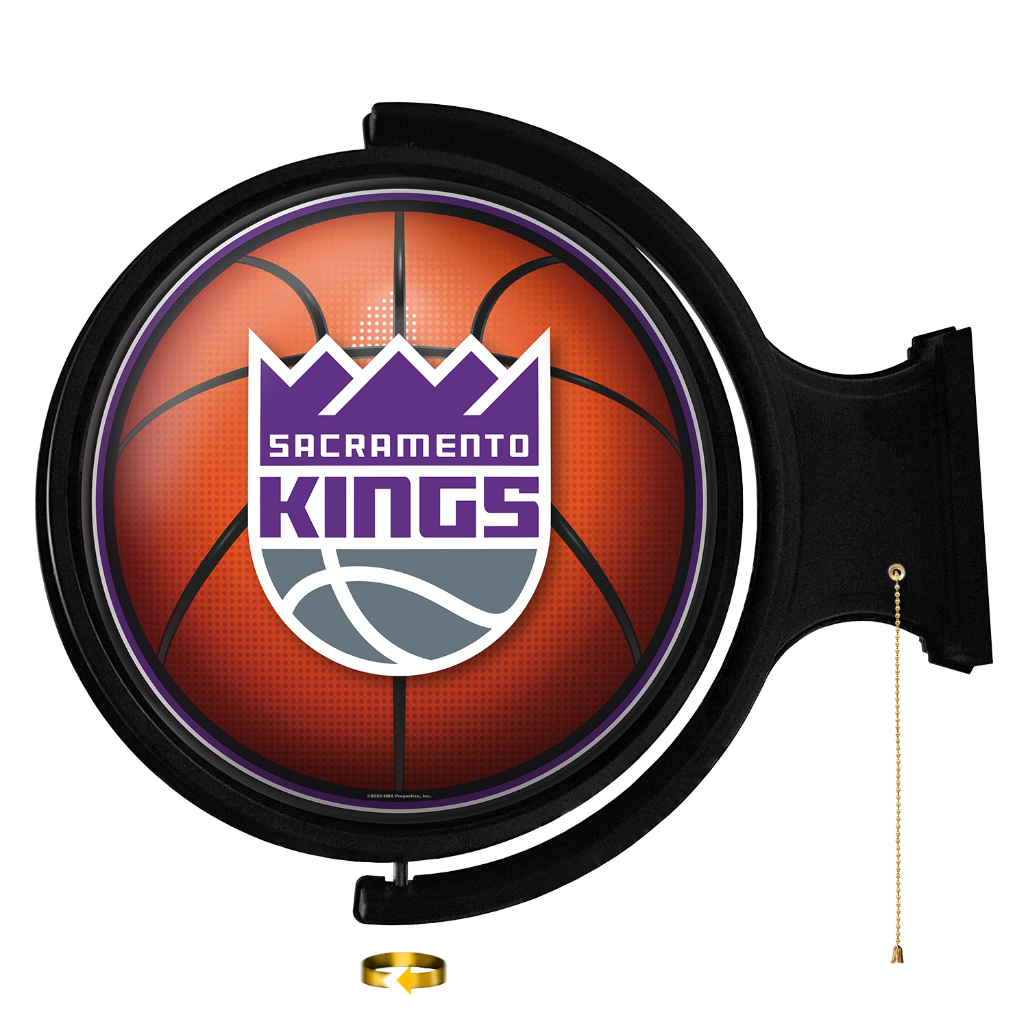 Sacramento Kings Round Basketball Rotating Wall Sign