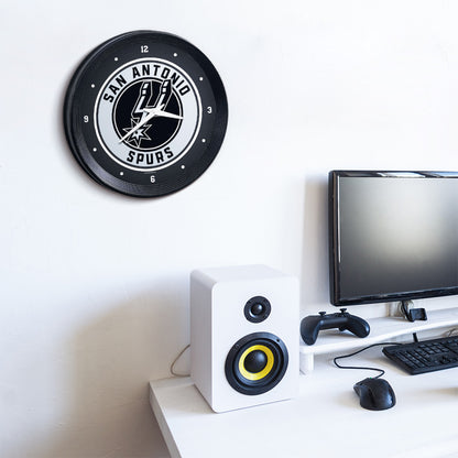 San Antonio Spurs Ribbed Wall Clock Room View