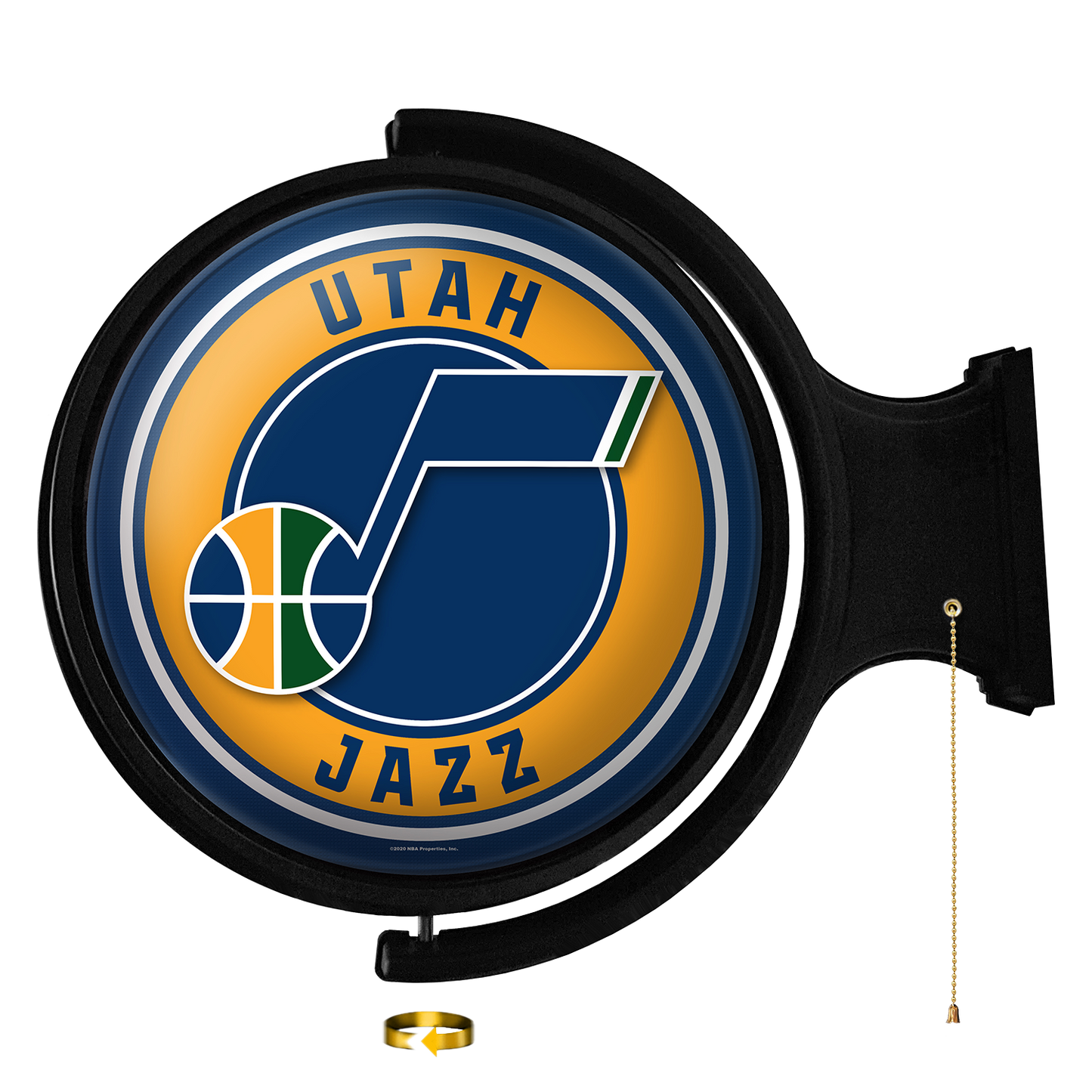 Utah Jazz Round Rotating Wall Sign