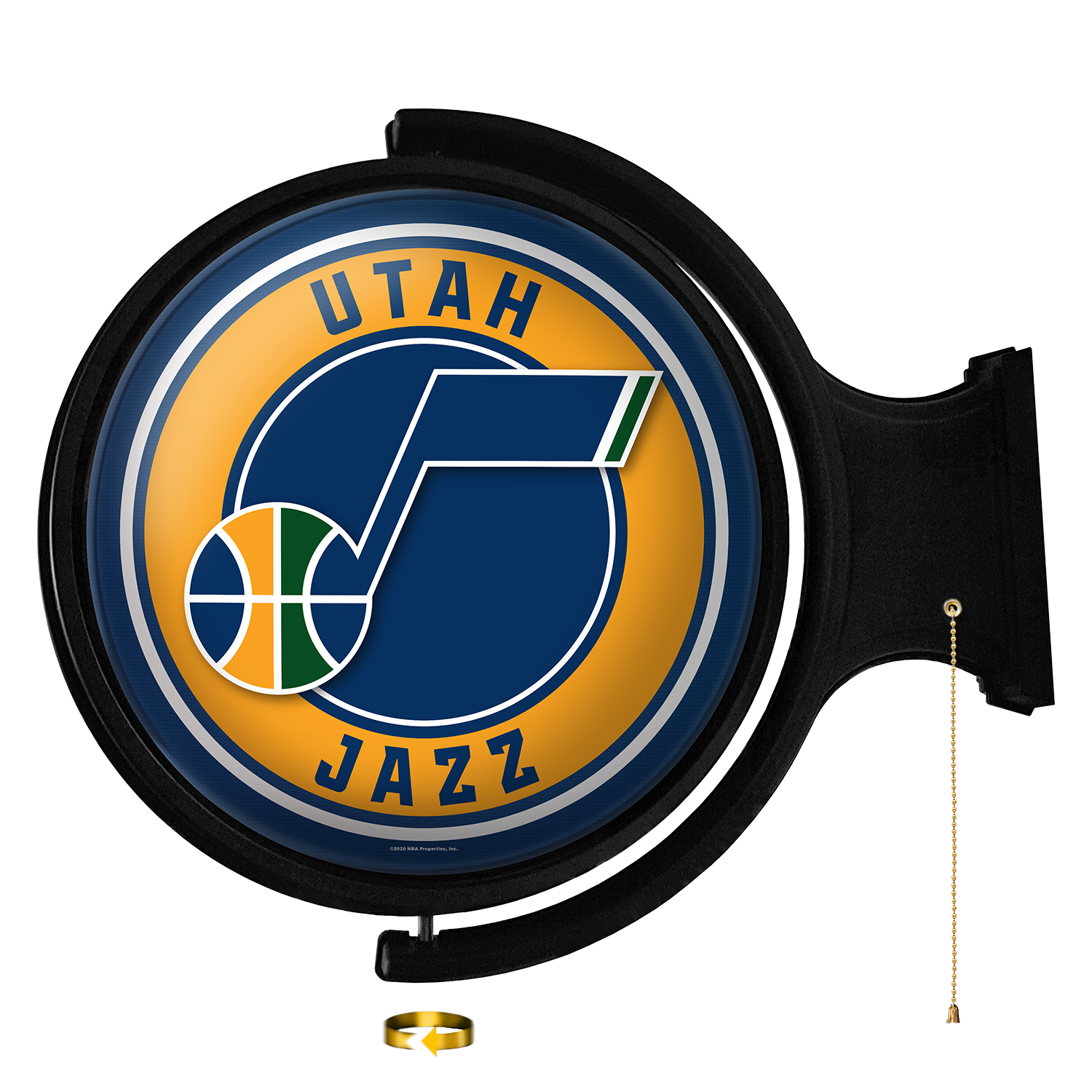 Utah Jazz Round Rotating Wall Sign