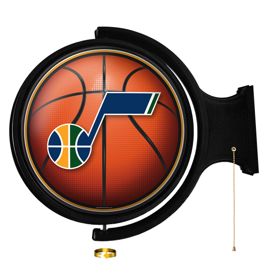 Utah Jazz Round Basketball Rotating Wall Sign