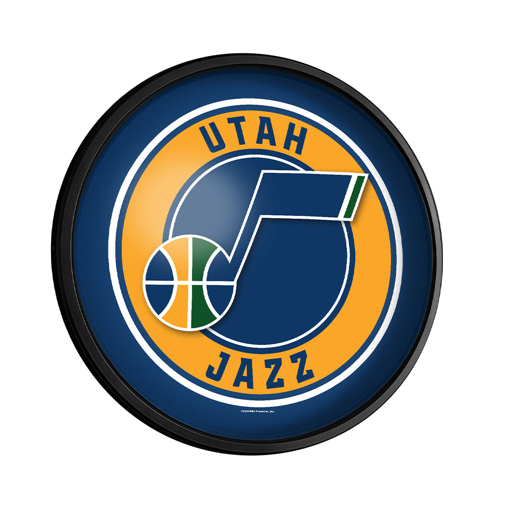Utah Jazz Slimline Round Lighted Wall Sign