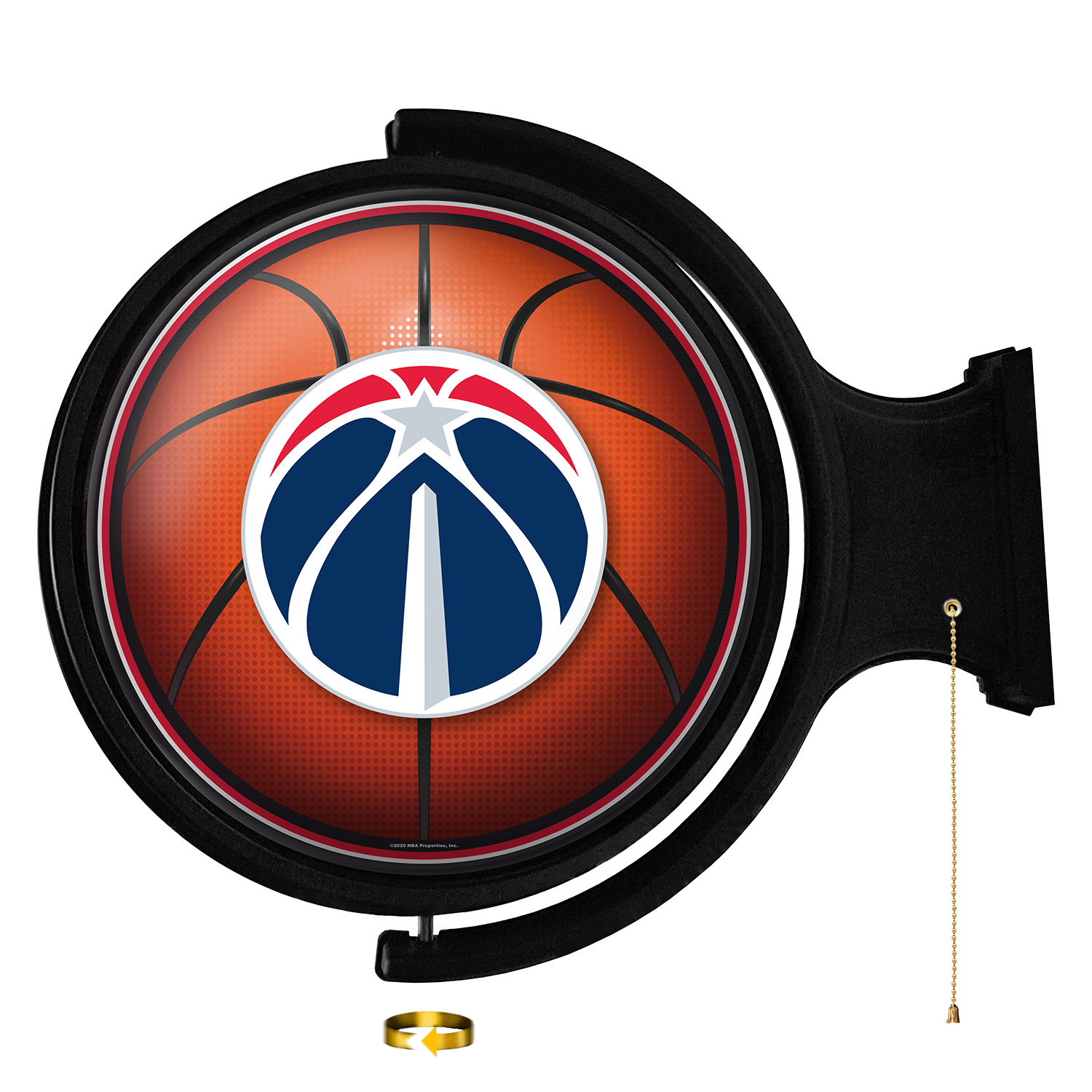 Washington Wizards Round Basketball Rotating Wall Sign