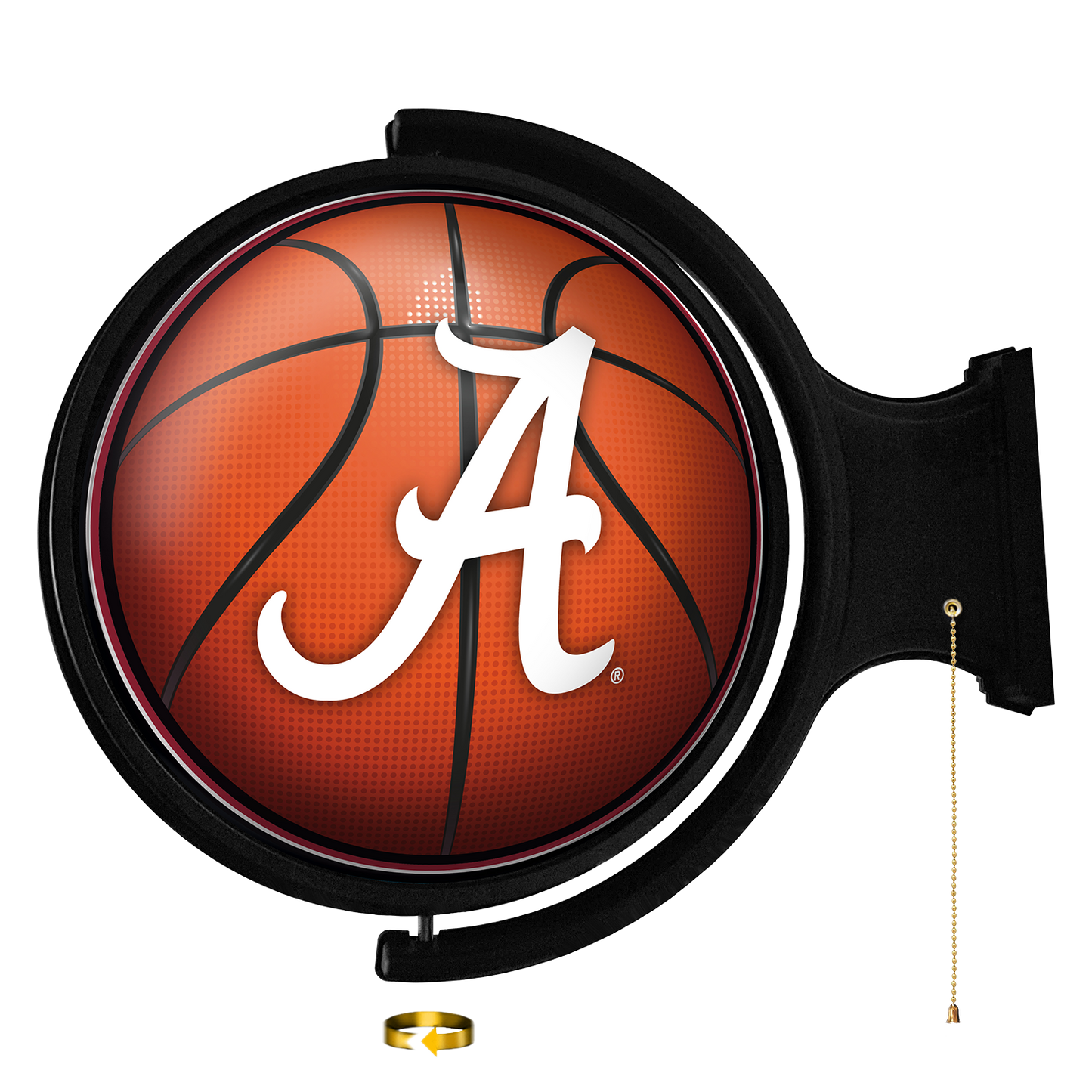 Alabama Crimson Tide Round Basketball Rotating Wall Sign