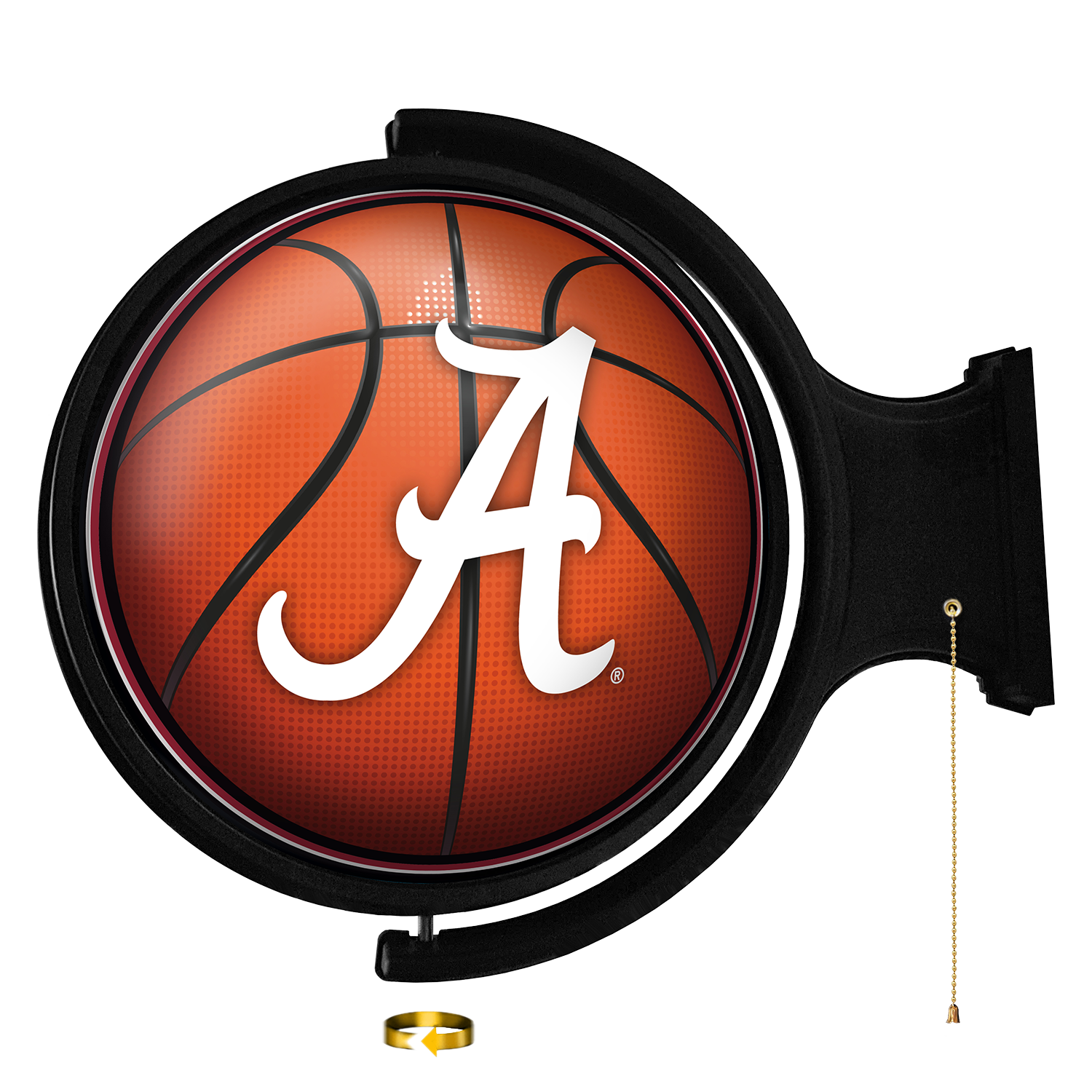 Alabama Crimson Tide Round Basketball Rotating Wall Sign