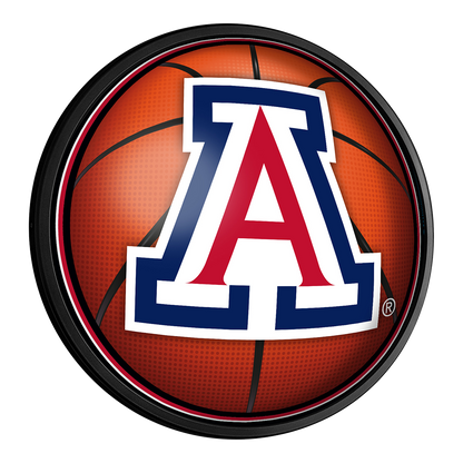 Arizona Wildcats Basketball Slimline Round Lighted Wall Sign
