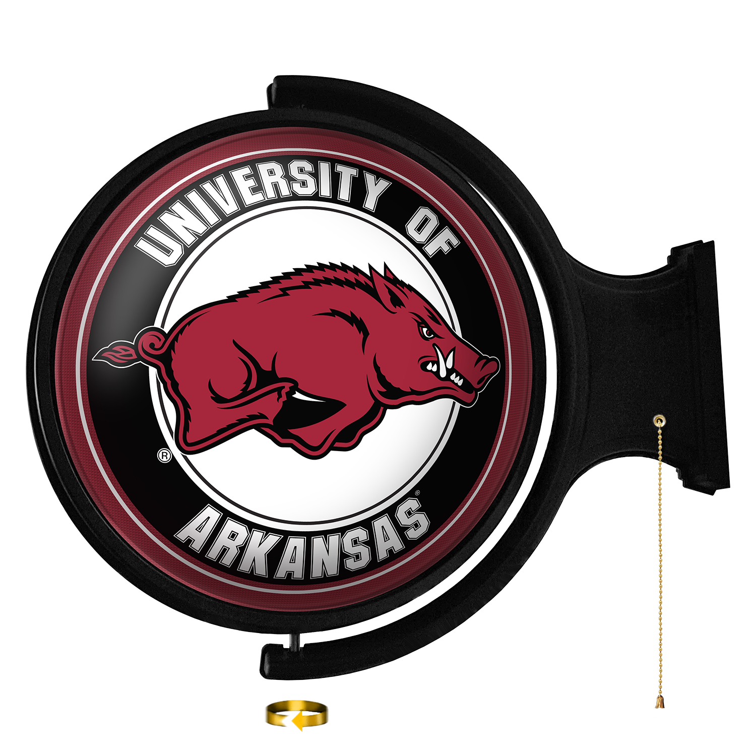 Arkansas Razorbacks Round Rotating Wall Sign
