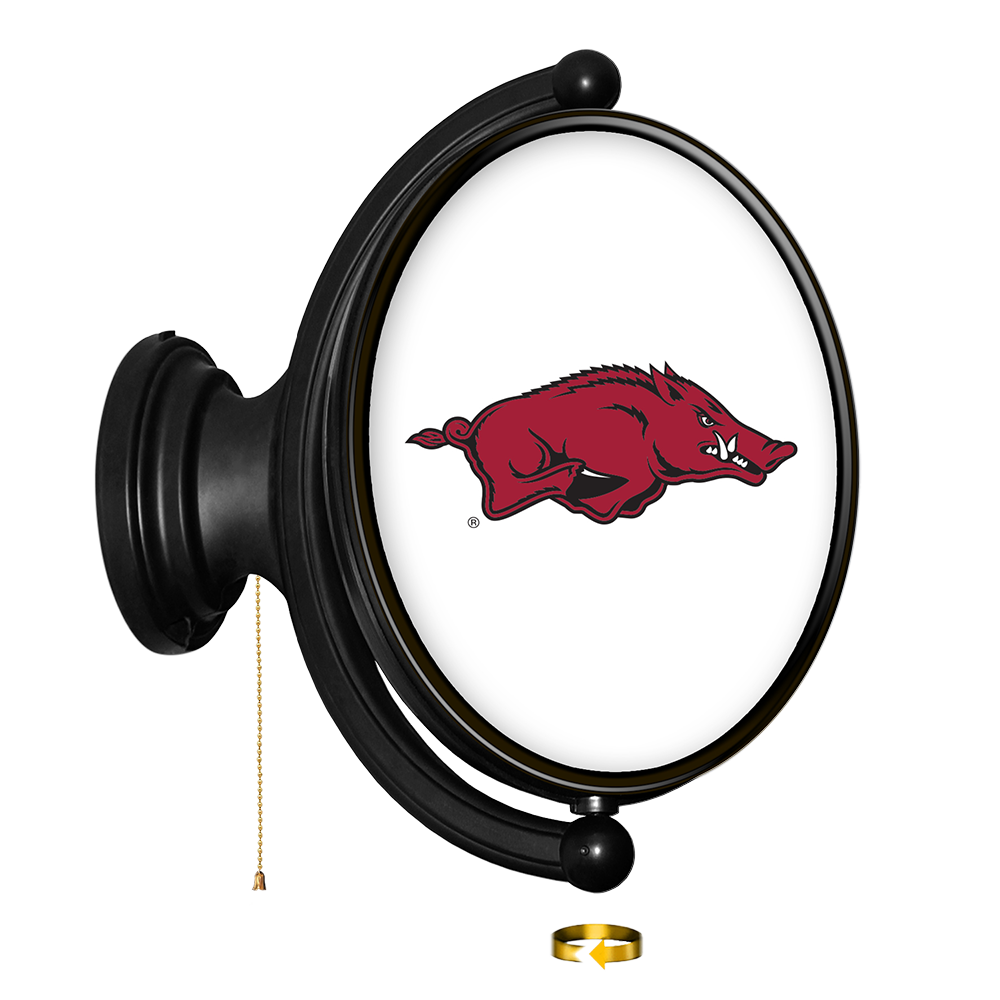Arkansas Razorbacks Oval Rotating Wall Sign
