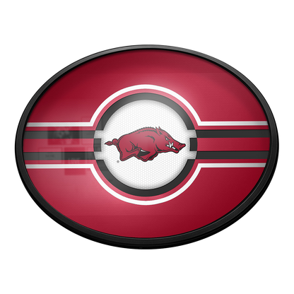 Arkansas Razorbacks Slimline Oval Lighted Wall Sign
