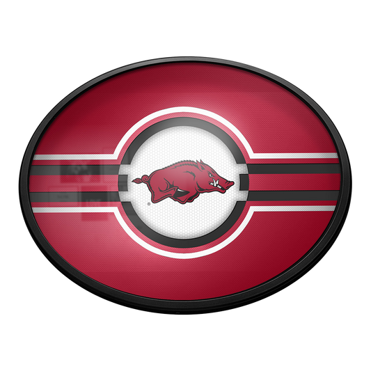 Arkansas Razorbacks Slimline Oval Lighted Wall Sign