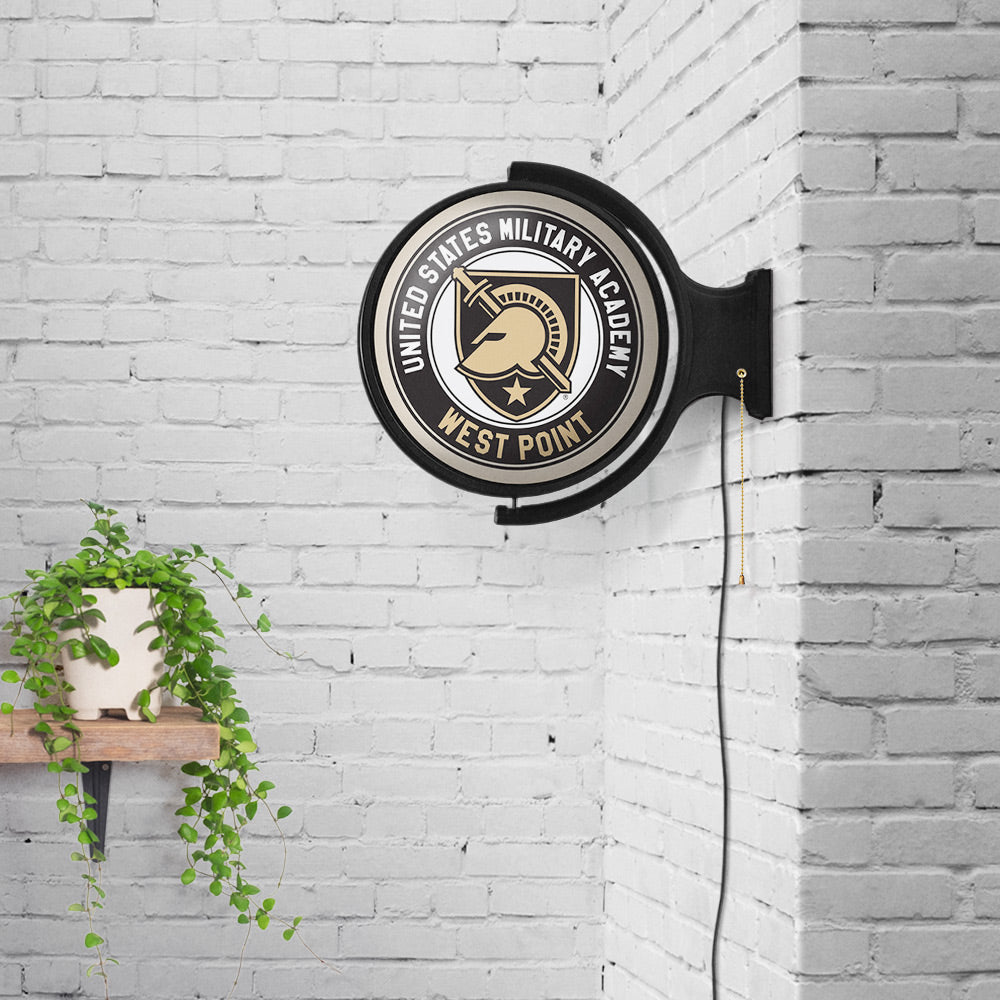 Army Black Knights Round Rotating Wall Sign Room View