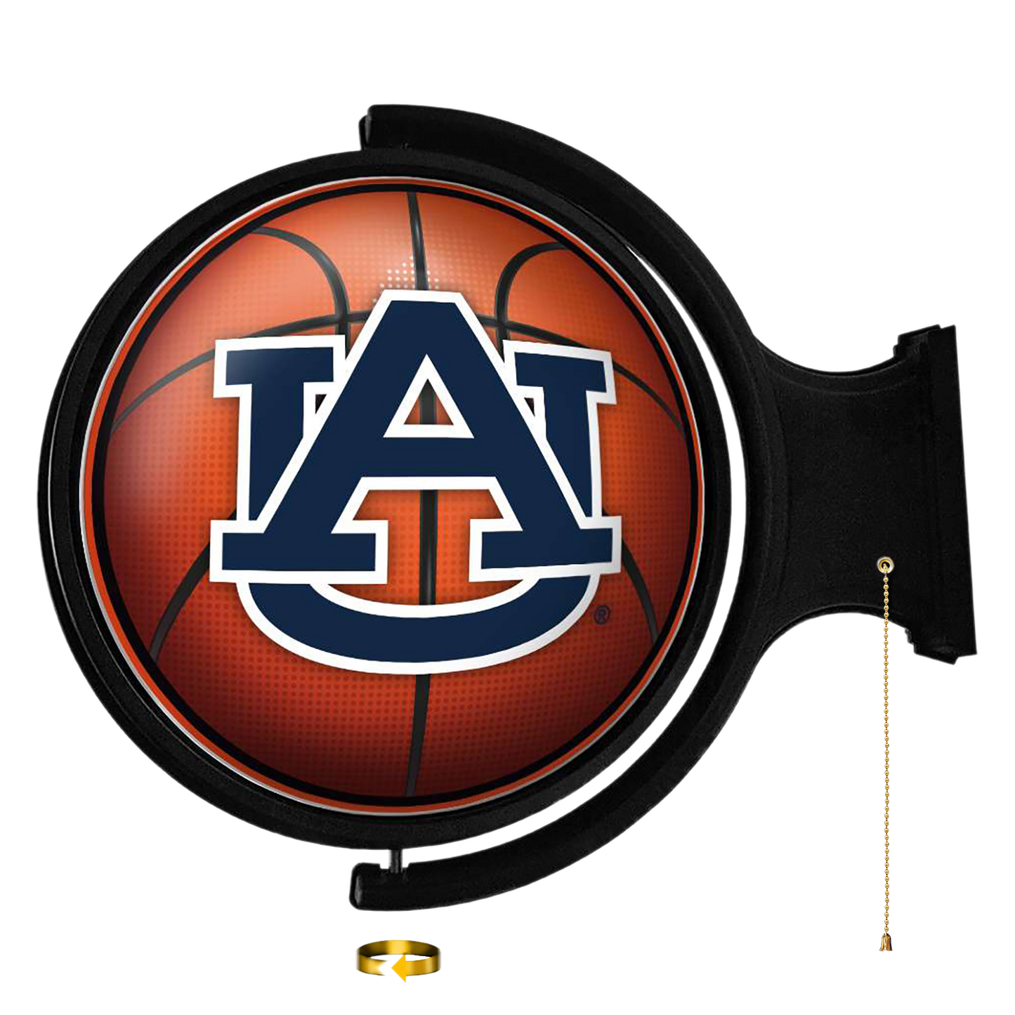 Auburn Tigers Round Basketball Rotating Wall Sign