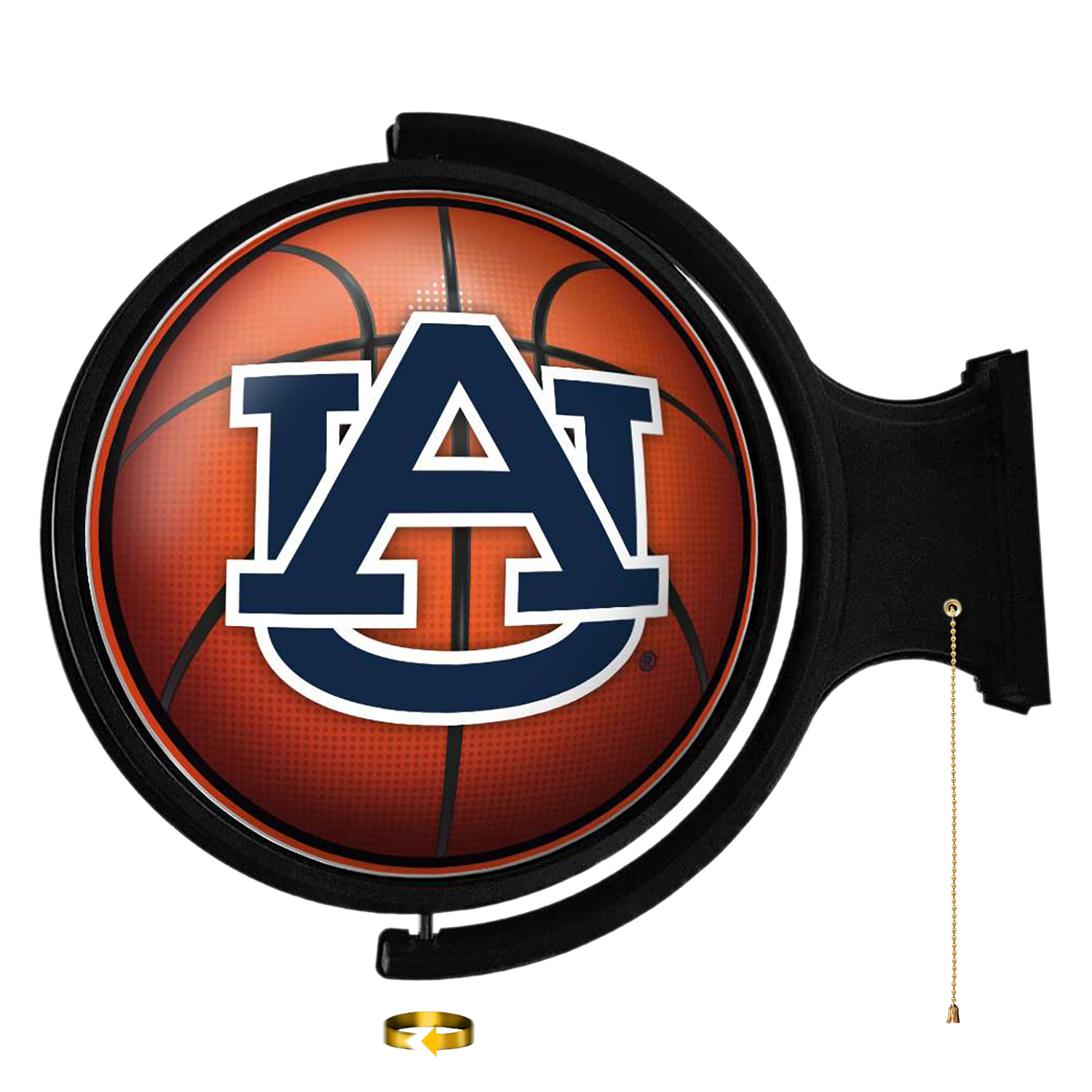 Auburn Tigers Round Basketball Rotating Wall Sign