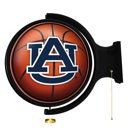 Auburn Tigers Round Basketball Rotating Wall Sign
